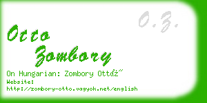 otto zombory business card